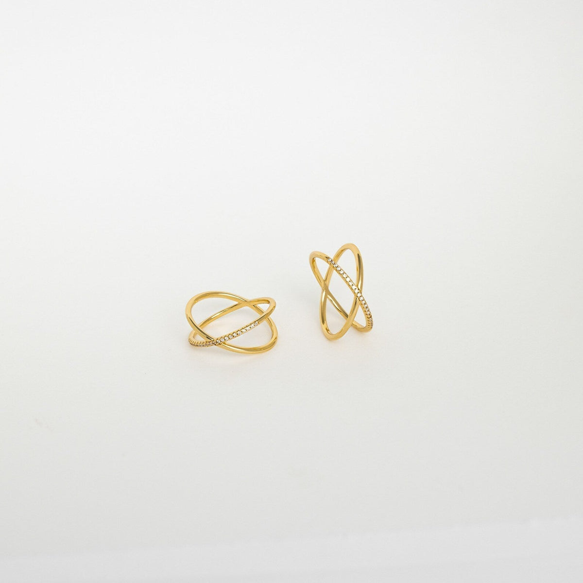 Lena – Exquisiter Pavé X Ring