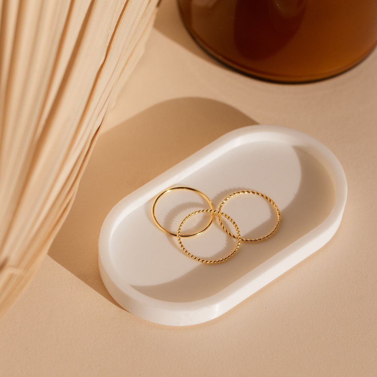 Elegantes Ring-Set - Geschichtete Ringe