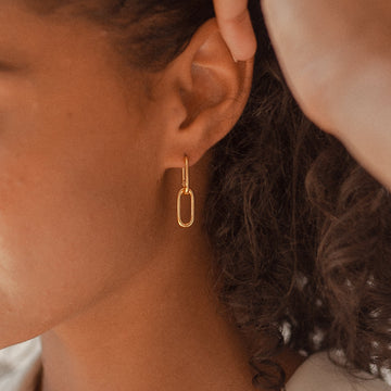 Gliederohrringe - Hängende Ohrschmuck mit zwei Teilen