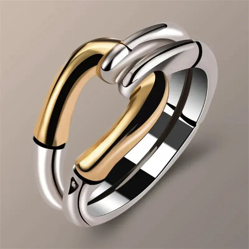 Althéa – Vintage-Ring mit Knotendesign in Gold und Silber