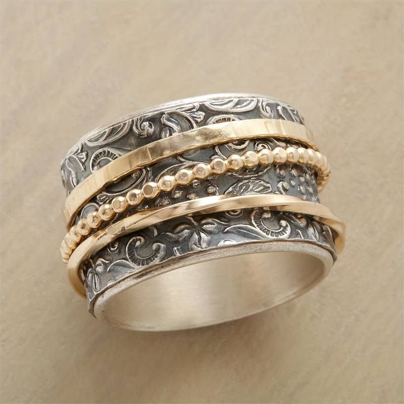 Cherilyn – Antiker Vintage-Ring aus Gold und Silber
