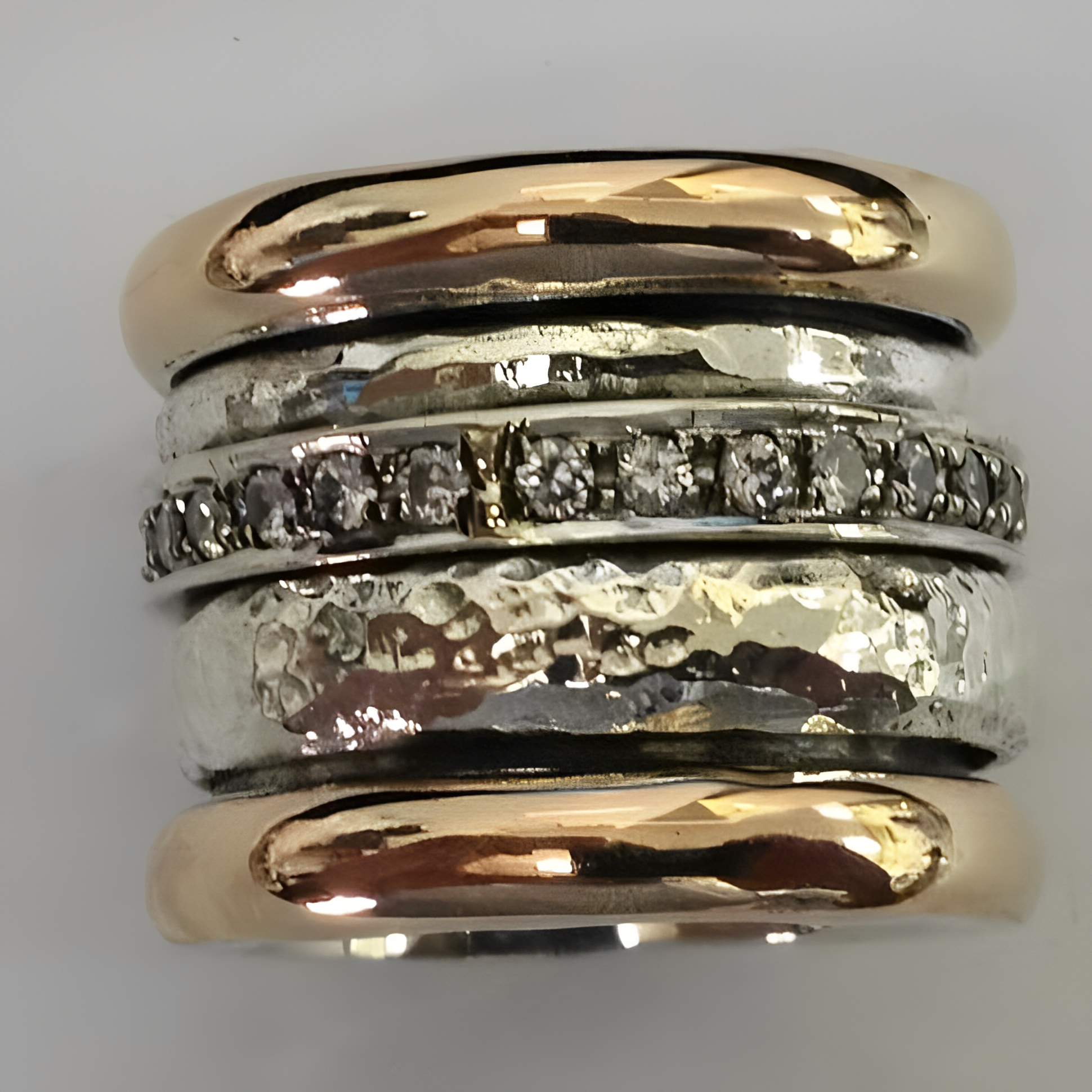 Maellie – Breite Vintage-Ringe aus Gold und Silber