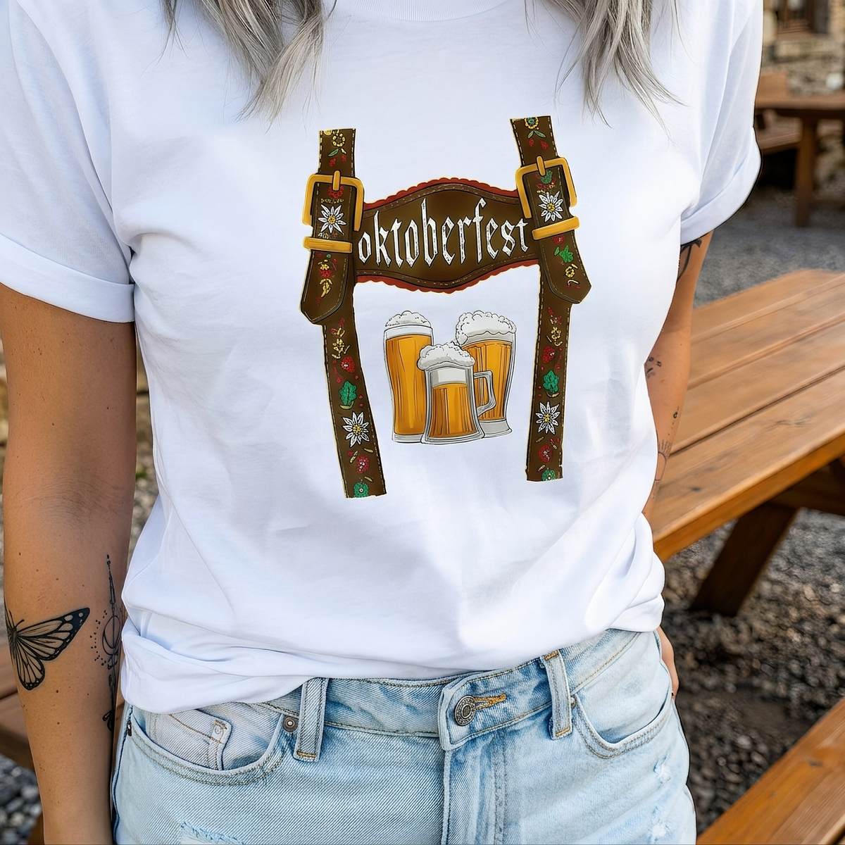Olivia - Komfortables Oktoberfest-T-Shirt mit Aufdruck
