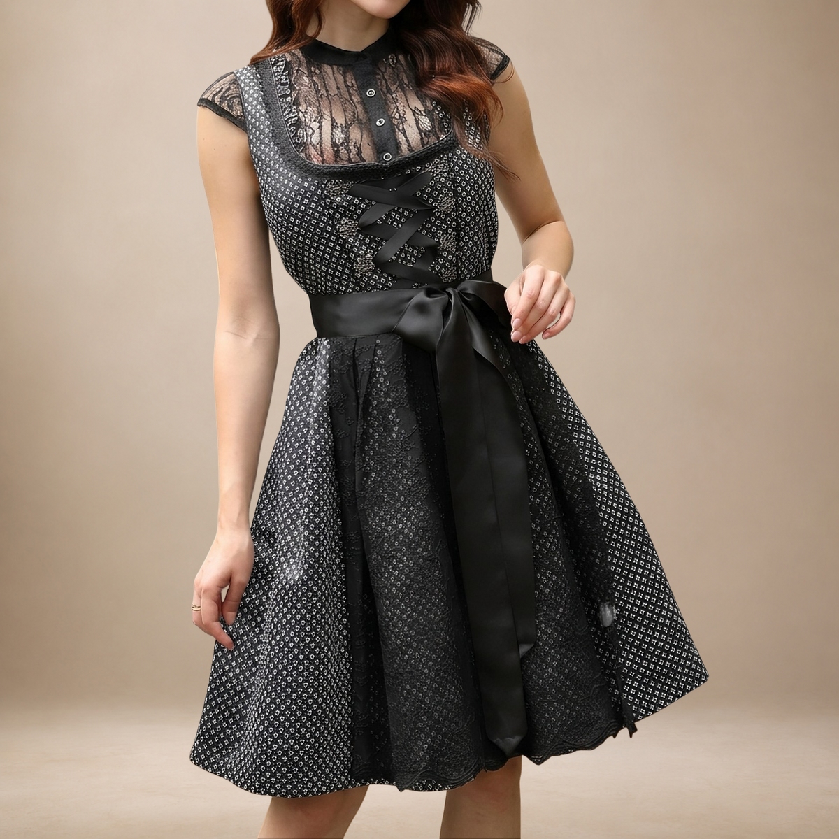 Yasmine - Edles kurzes Kleid für das Oktoberfest