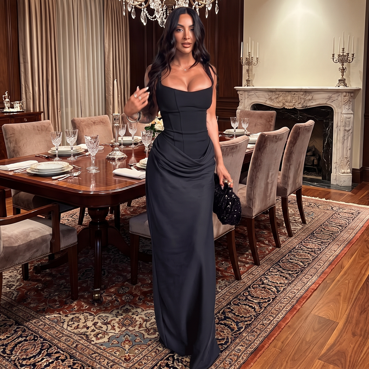 Christina - Elegantes ärmelloses Maxikleid