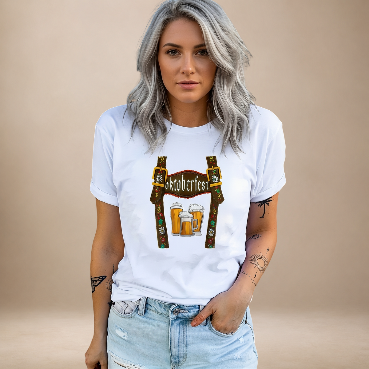 Olivia - Komfortables Oktoberfest-T-Shirt mit Aufdruck