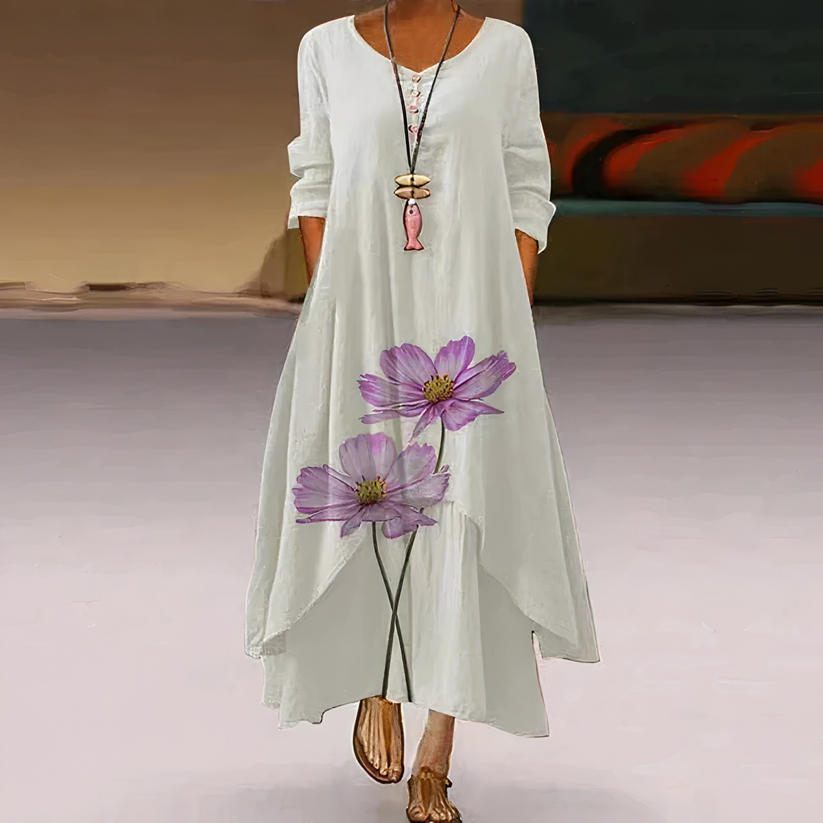 Kalin - Elegantes Kleid mit unregelmäßigem Saum für Frauen