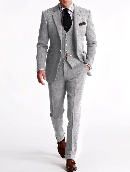 Desmond – Eleganter dreiteiliger Herrenanzug aus Tweed