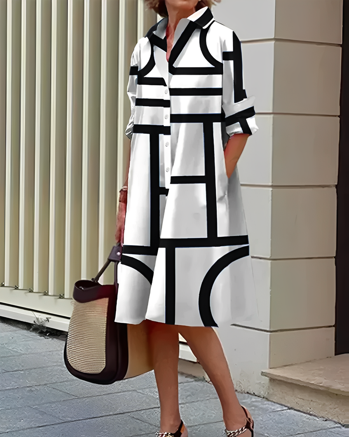 Alexia - Elegantes Kleid mit Taschen für Frauen