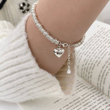 Marie – Stilvolles Silberarmband mit Herz