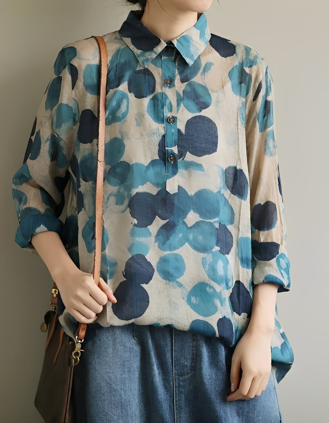 Jodie - Elegante Blusen mit Punktkragen für Frauen