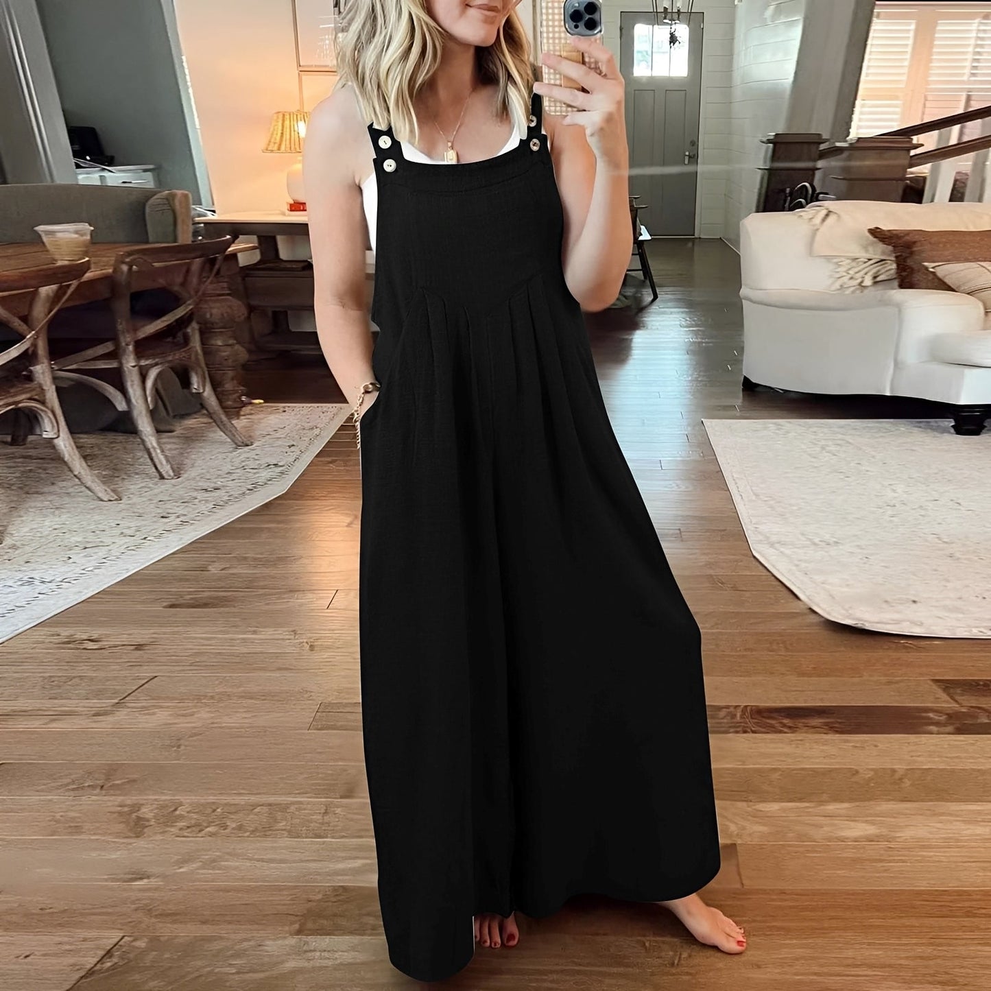Chloe - Eleganter Overall mit weiten Beinen für Frauen