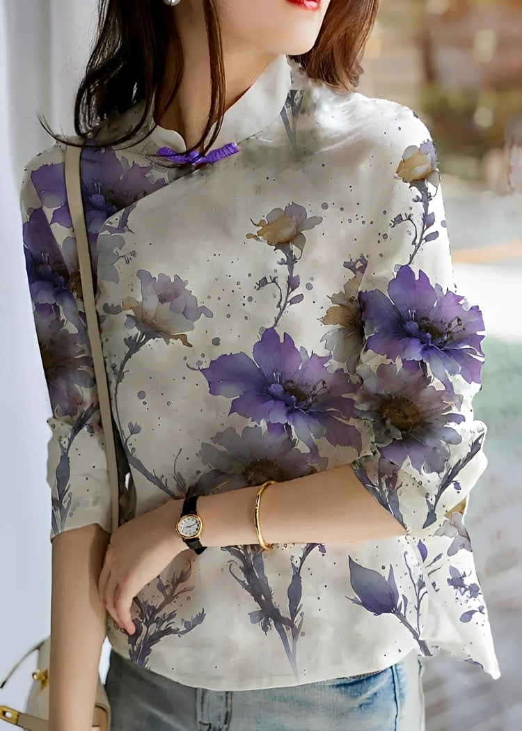 Margaret - Elegante Bluse mit Blumen für Frauen