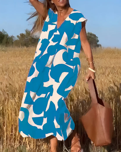 Darcie - Lockeres Kleid mit V-Ausschnitt für Frauen