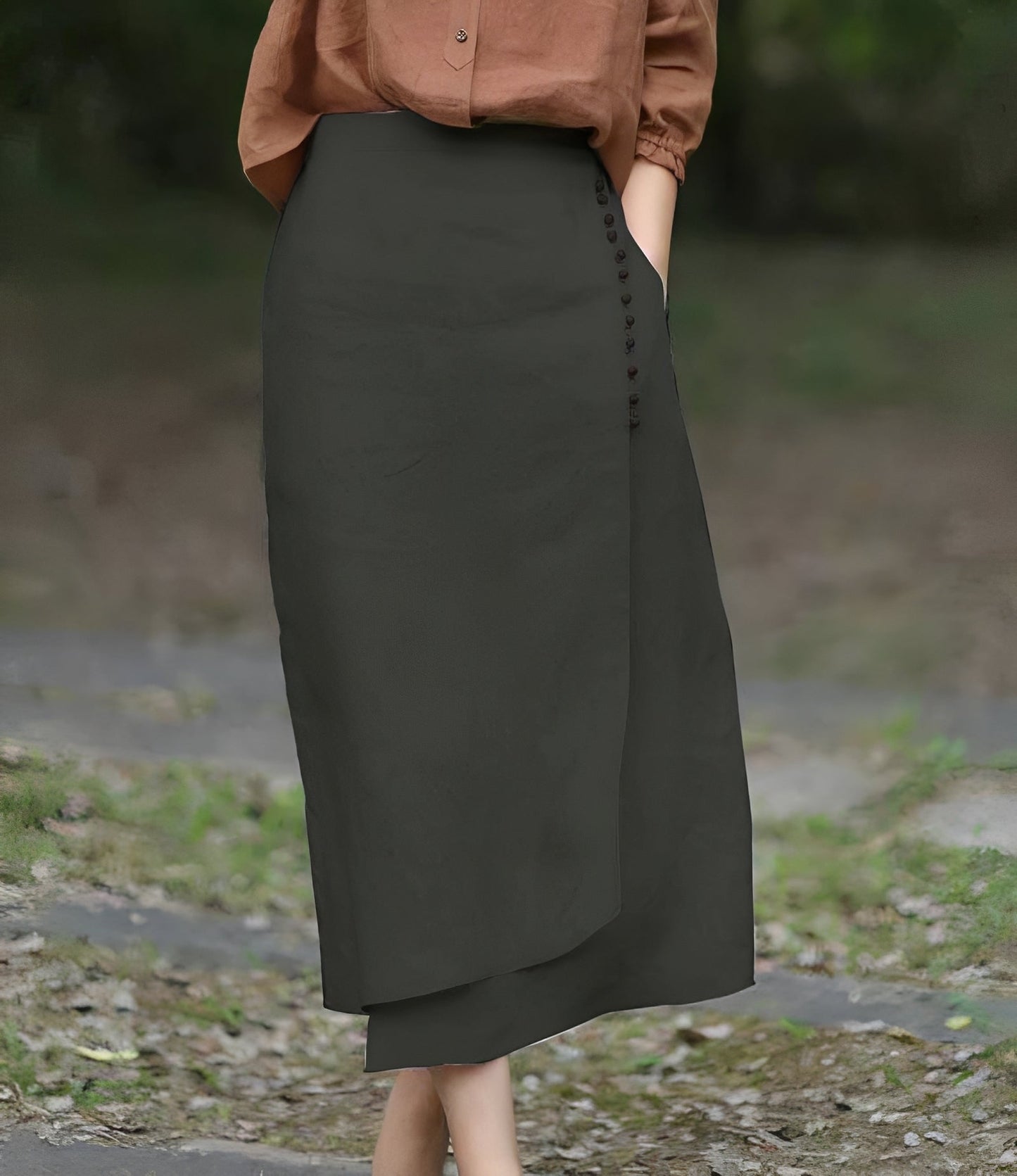 Manda - Asymmetrischer eleganter Rock in A-Linie für Frauen