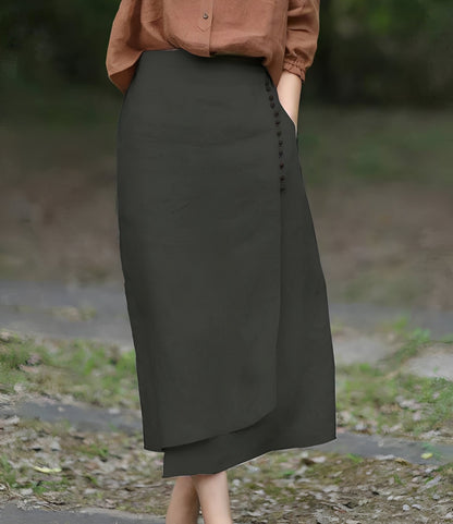 Manda - Asymmetrischer eleganter Rock in A-Linie für Frauen