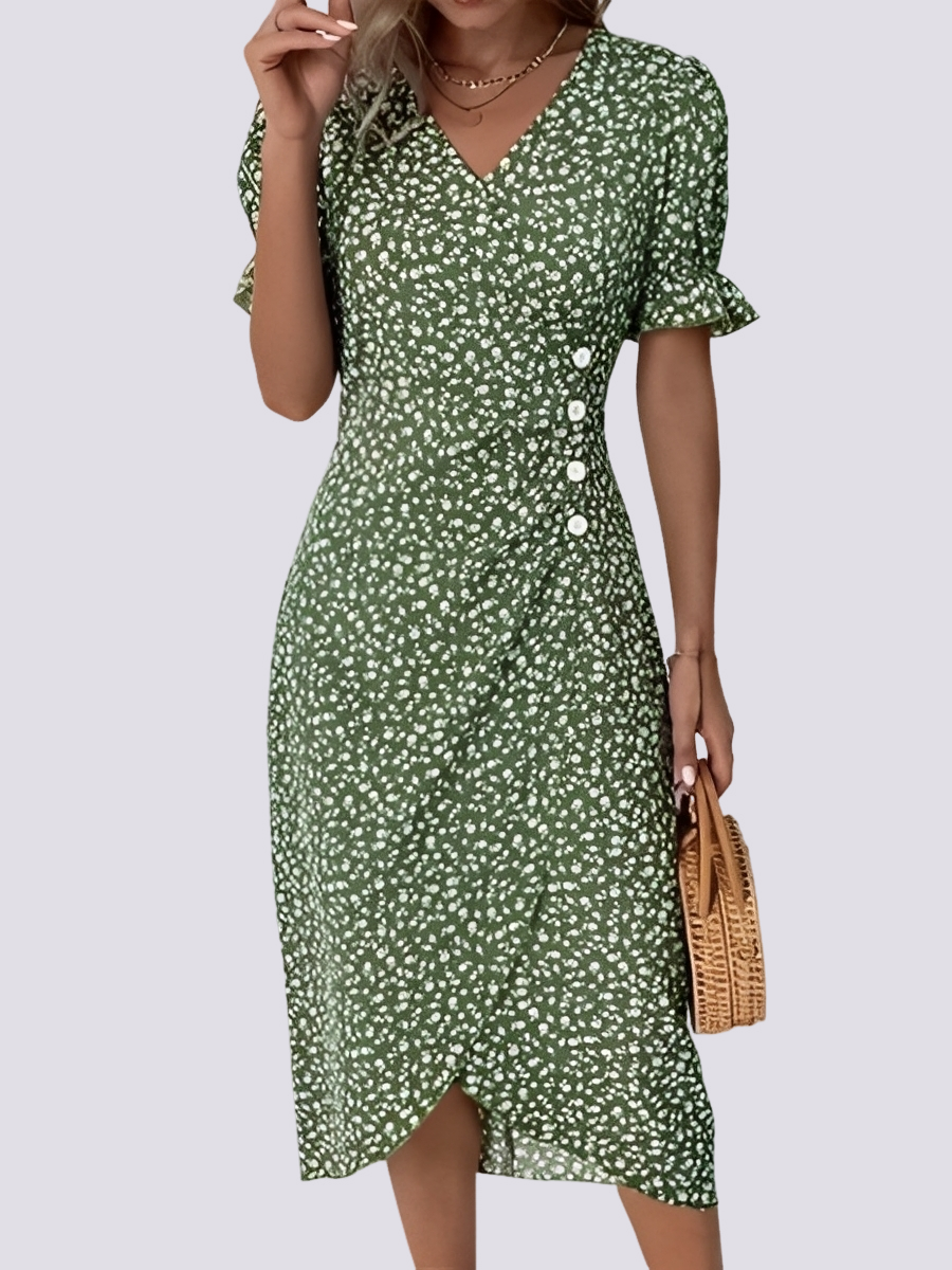 Fannie - Elegantes Kleid mit Blumenmuster für Frauen