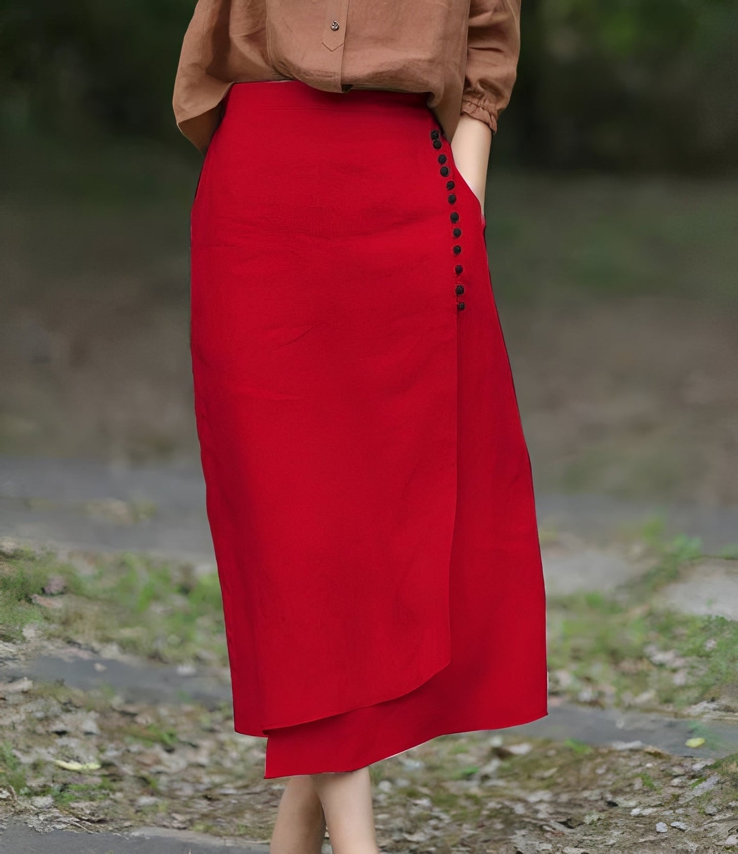 Manda - Asymmetrischer eleganter Rock in A-Linie für Frauen