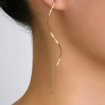 Adison – Spiralohrschmuck mit Fransen
