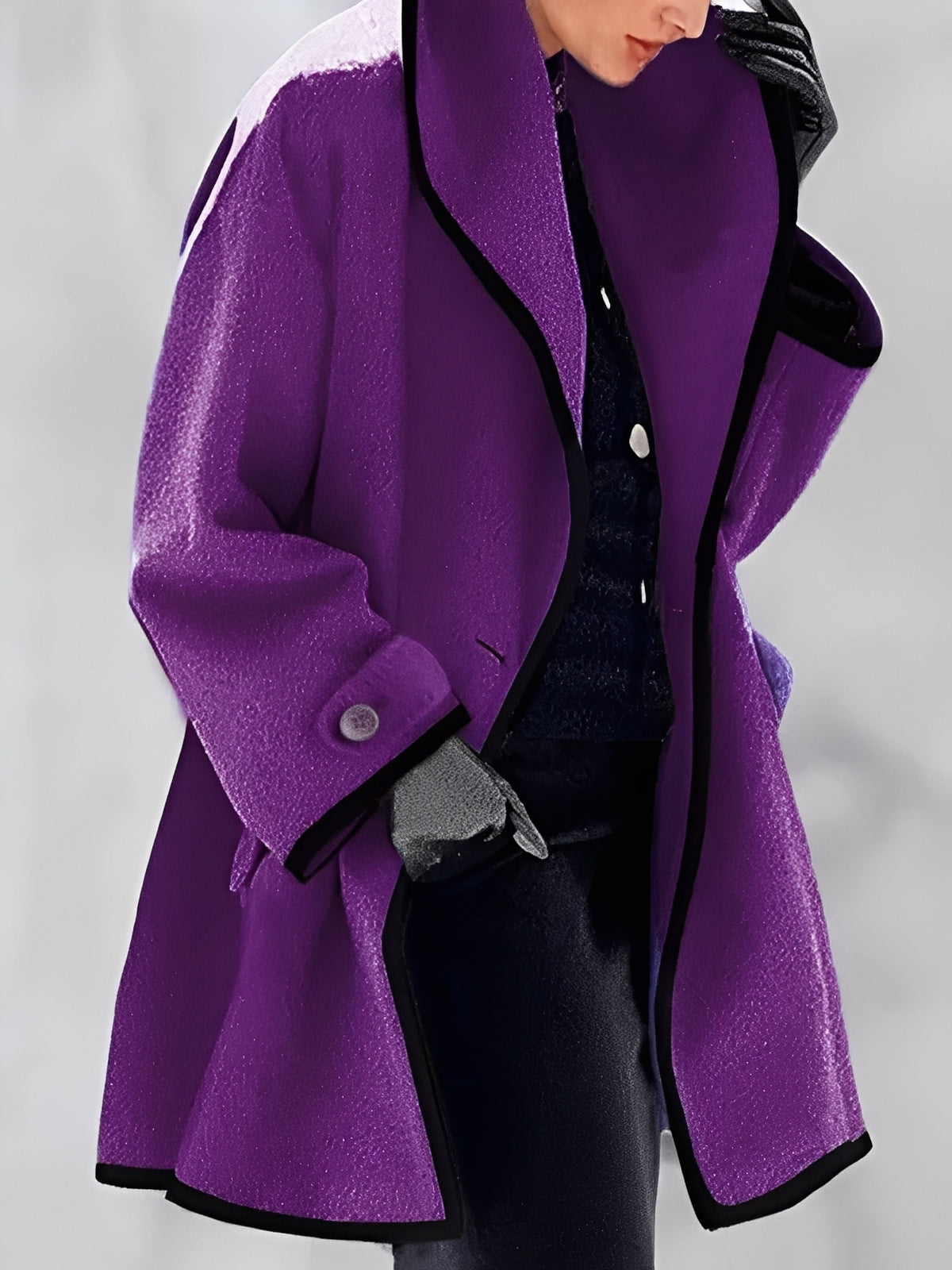 Mikayla - Warme Damen-Wolljacke mit Kapuze