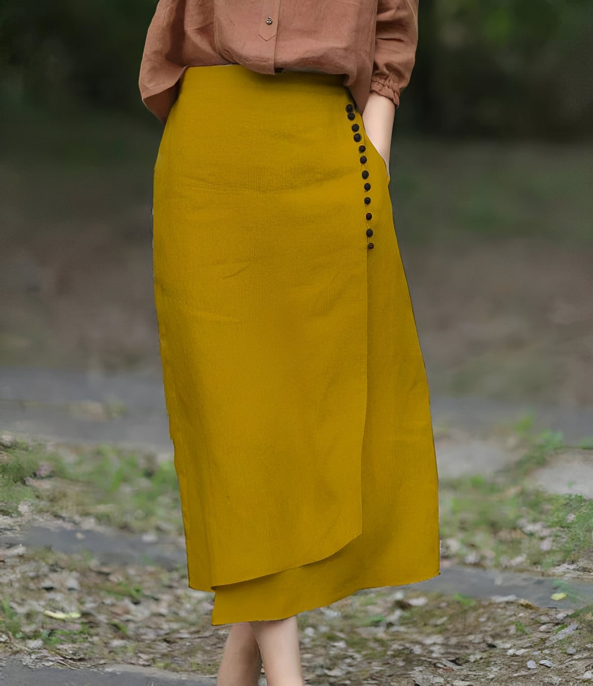 Manda - Asymmetrischer eleganter Rock in A-Linie für Frauen