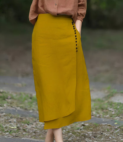 Manda - Asymmetrischer eleganter Rock in A-Linie für Frauen