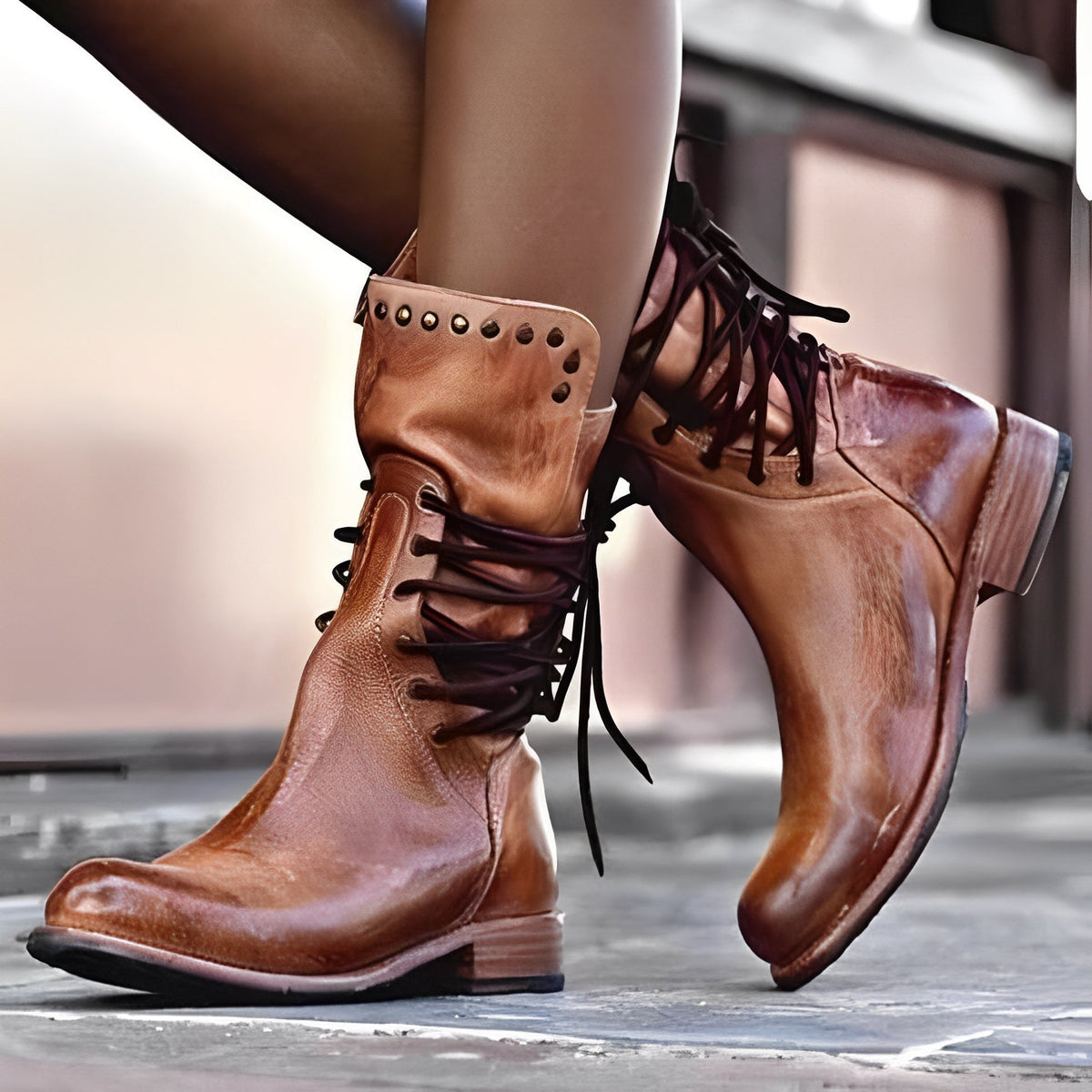 Lenora - Damen Schuhe im Retro-Stil mit niedrigem Absatz