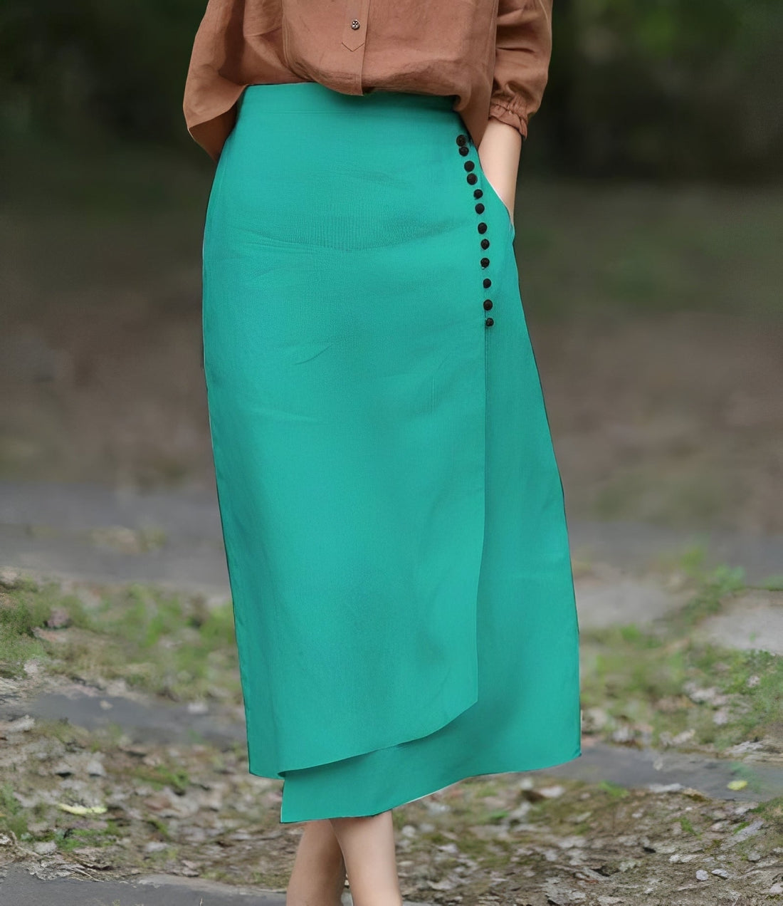 Manda - Asymmetrischer eleganter Rock in A-Linie für Frauen