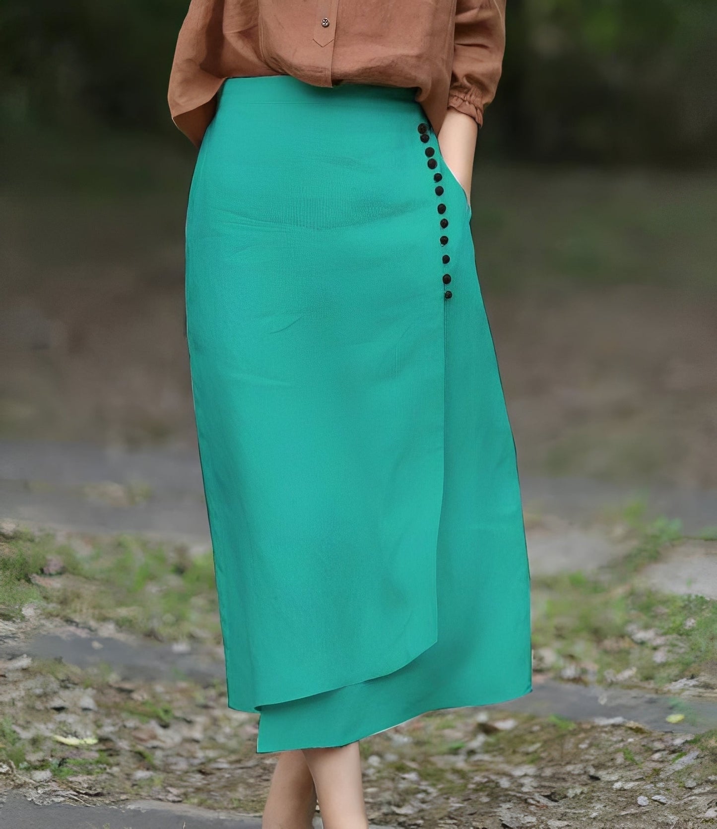 Manda - Asymmetrischer eleganter Rock in A-Linie für Frauen
