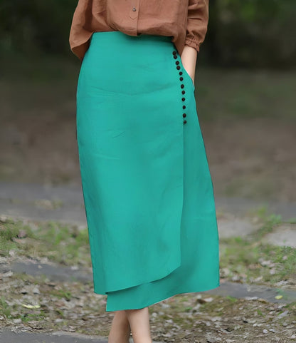 Manda - Asymmetrischer eleganter Rock in A-Linie für Frauen
