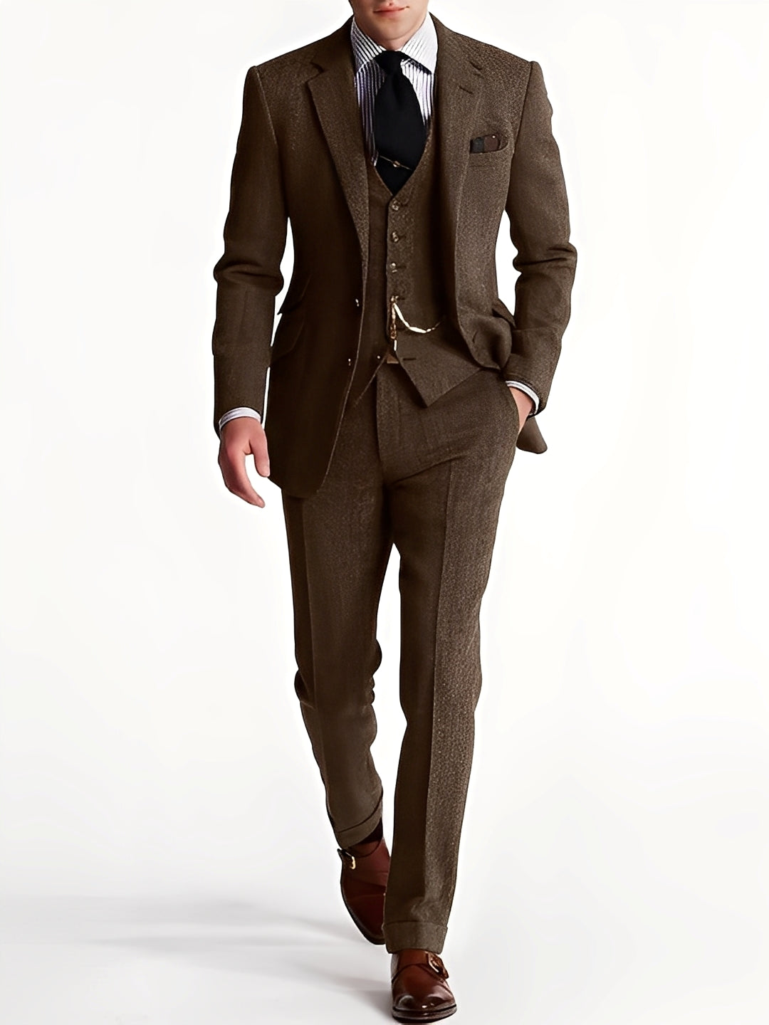 Desmond – Eleganter dreiteiliger Herrenanzug aus Tweed