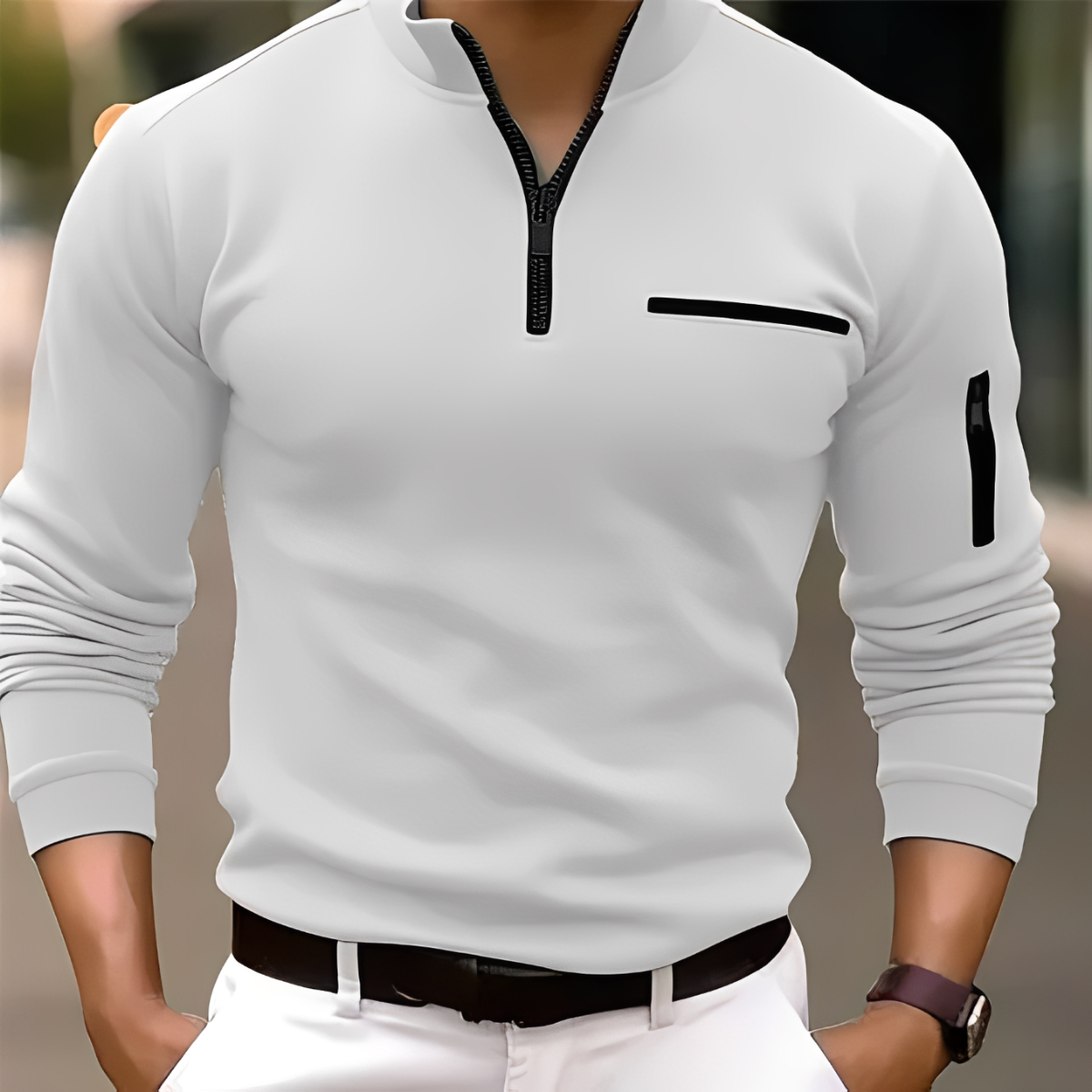 Marco - Trendiger Pullover mit Reißverschluss