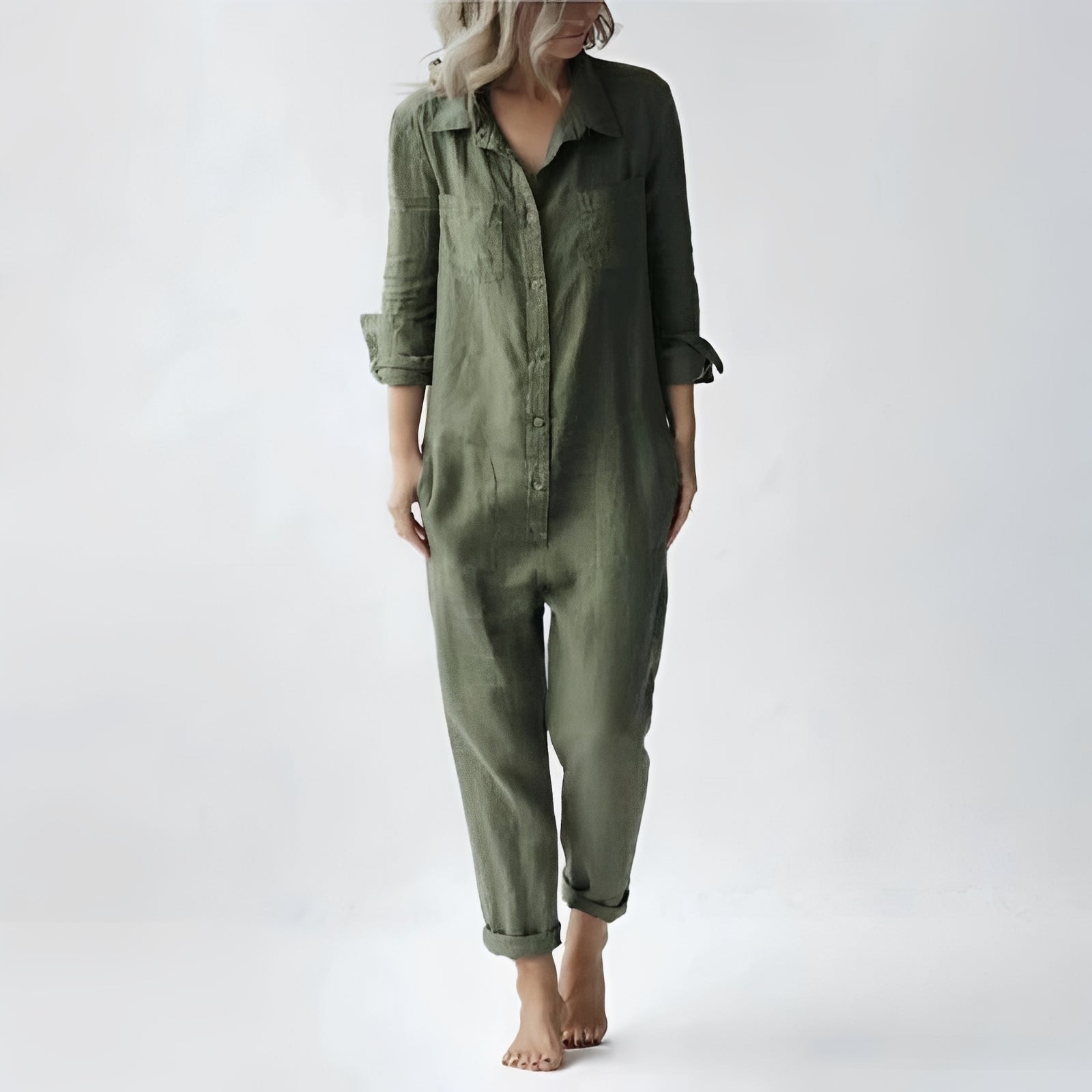 Jasmine - Bequemer Langarm-Overall mit Taschen für Damen