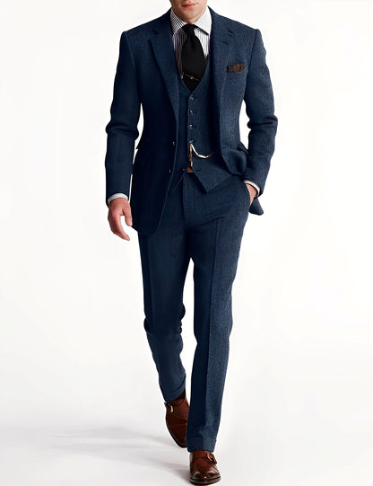 Desmond – Eleganter dreiteiliger Herrenanzug aus Tweed