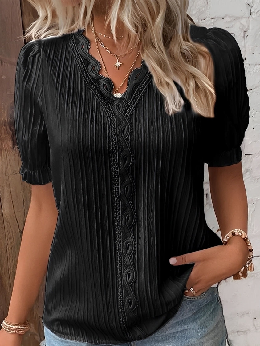Kristina - Bluse elegant mit V-Ausschnitt für Frauen