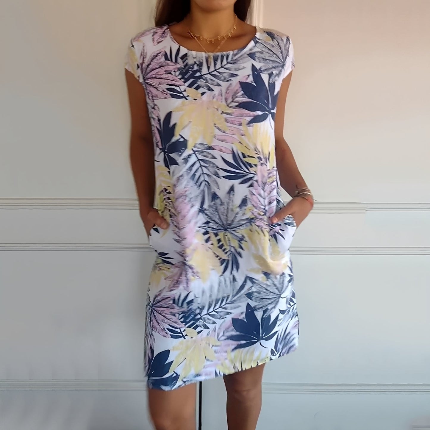 Katherine - Lockeres Kleid mit Druck für Frauen