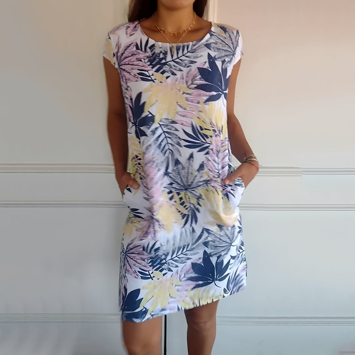 Katherine - Lockeres Kleid mit Druck für Frauen