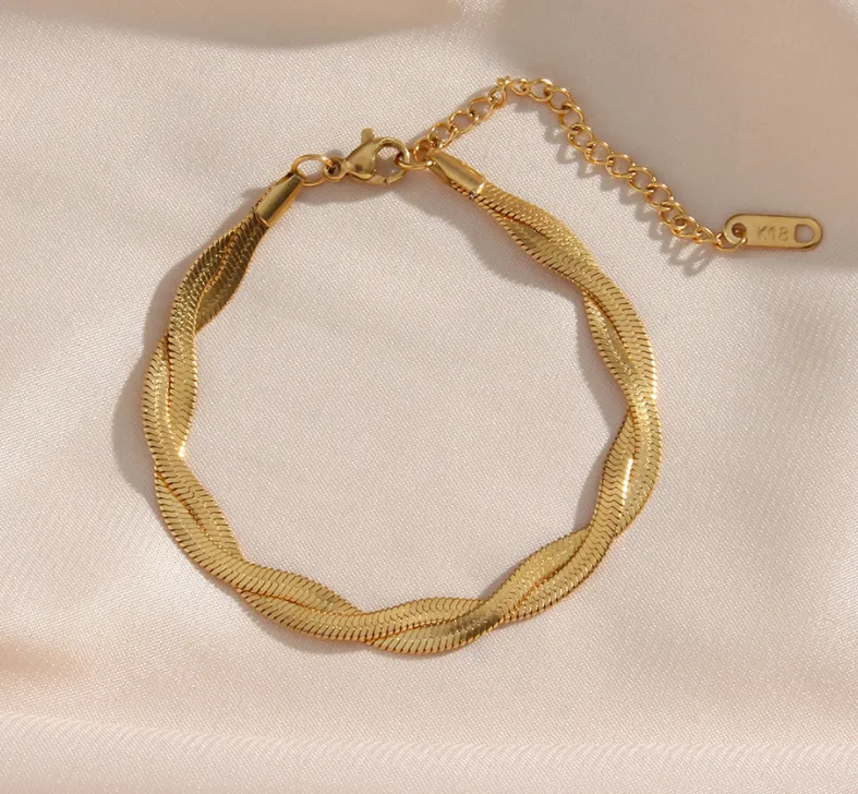 Alina – Elegantes, geflochtenes Halsketten- und Armbandset
