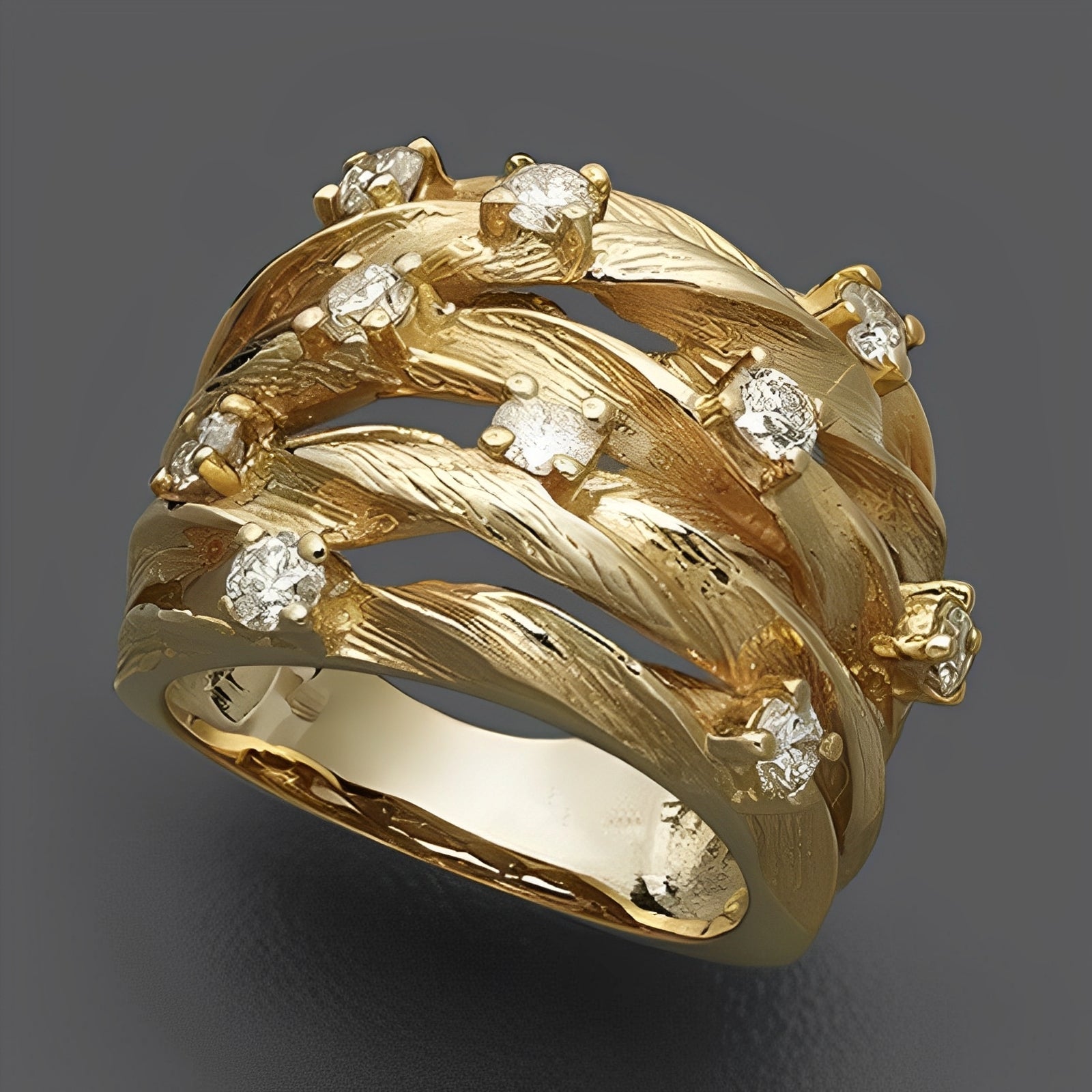 Marisse – Goldener Vintage-Ring mit feinem Glanz