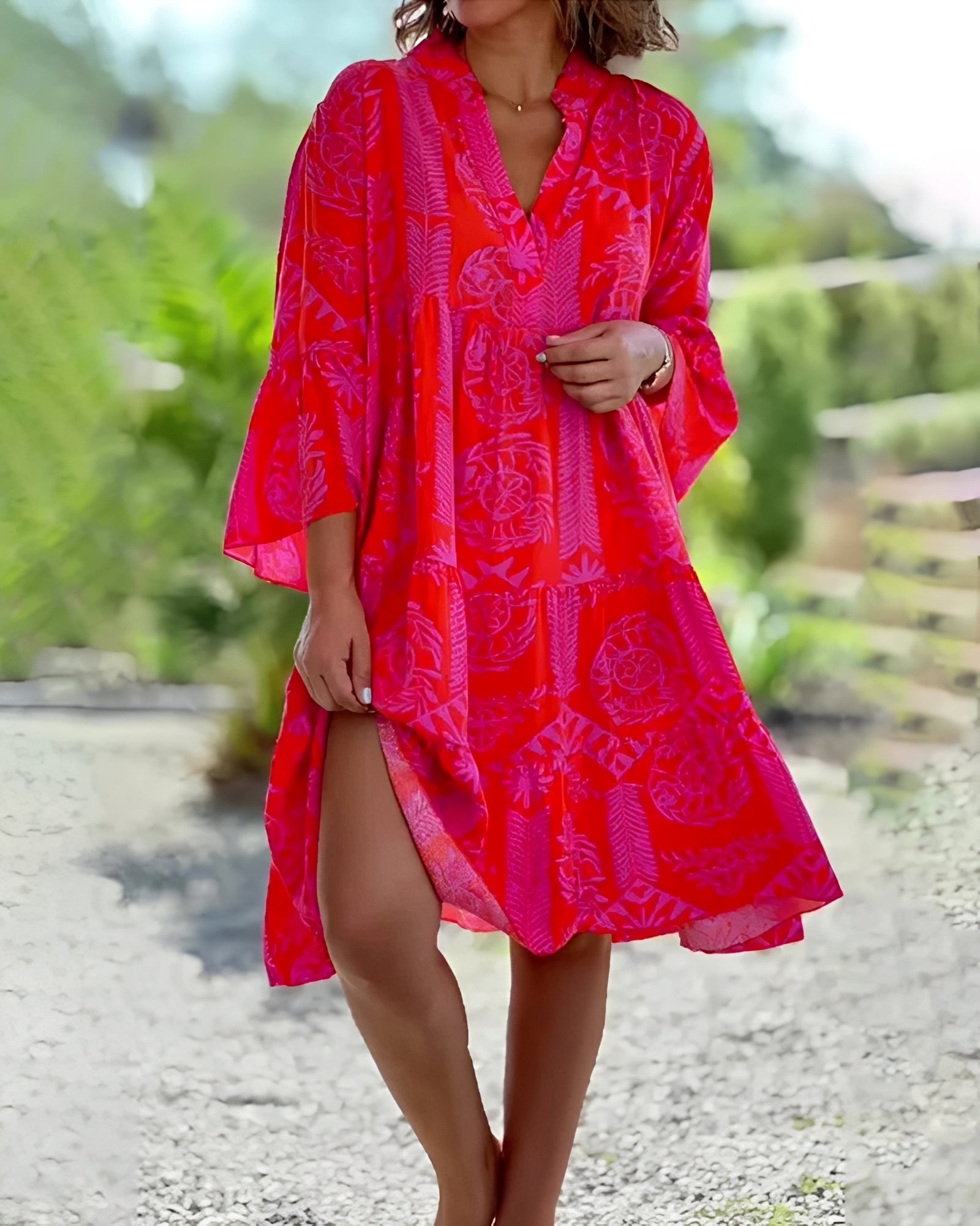 Linda - Elegantes und lockeres Boho-Kleid für Frauen