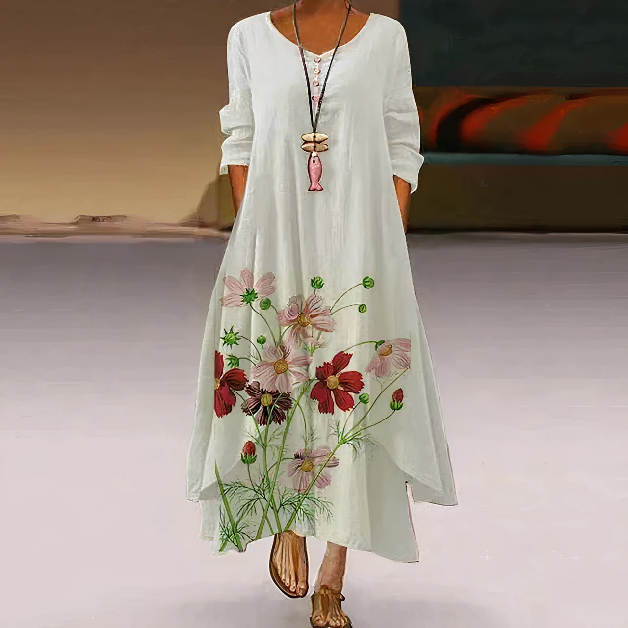 Kalin - Elegantes Kleid mit unregelmäßigem Saum für Frauen