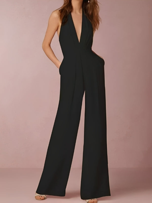 Katie - Eleganter Damenoverall mit weiten Beinen
