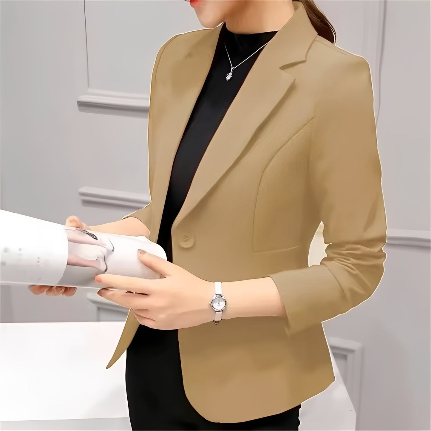 Lindy - Eleganter Blazer mit einem Knopf für Frauen