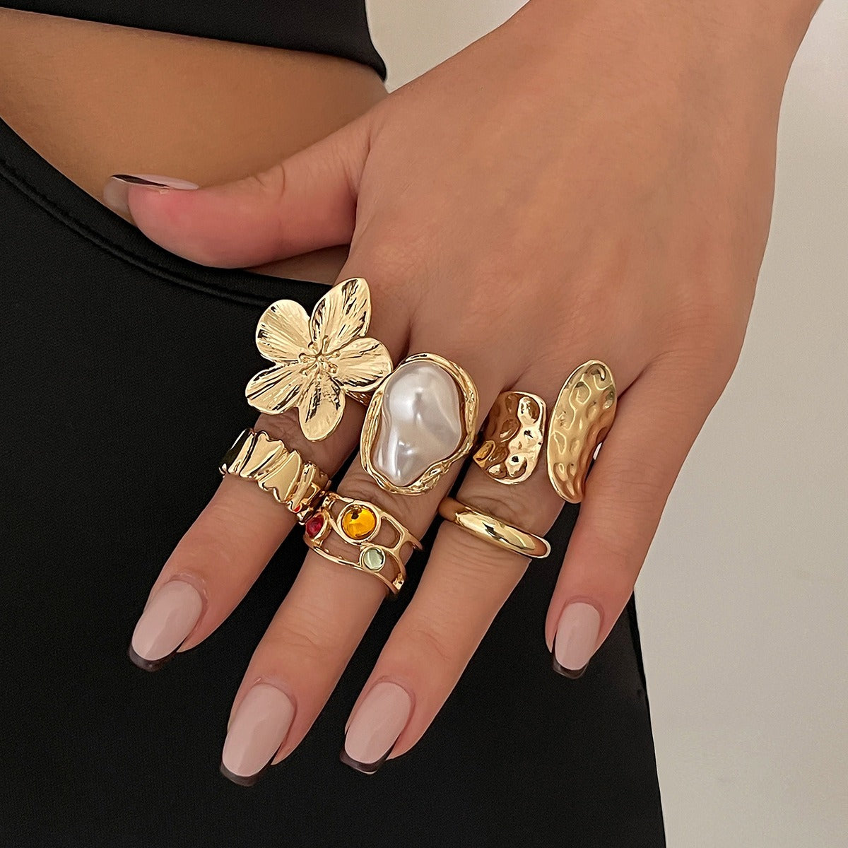 Merina – Set mit 6 auffälligen Ringen