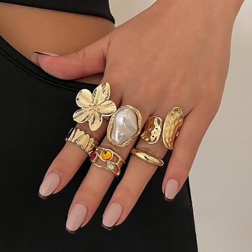 Merina – Set mit 6 auffälligen Ringen