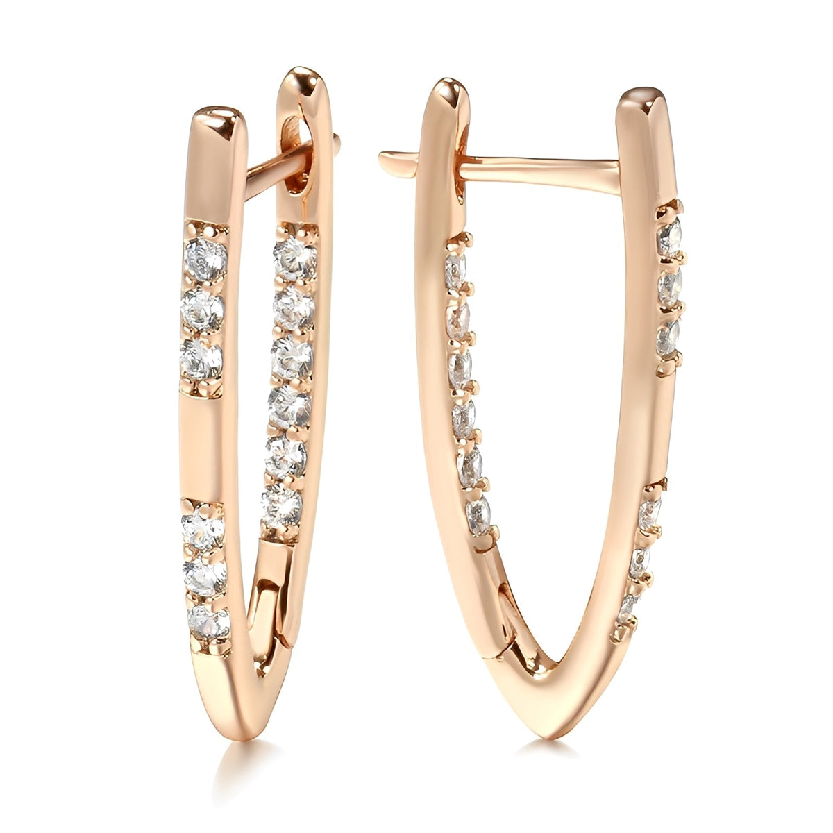 Cleah – Elegante Ohrringe mit goldenem Zirkonia