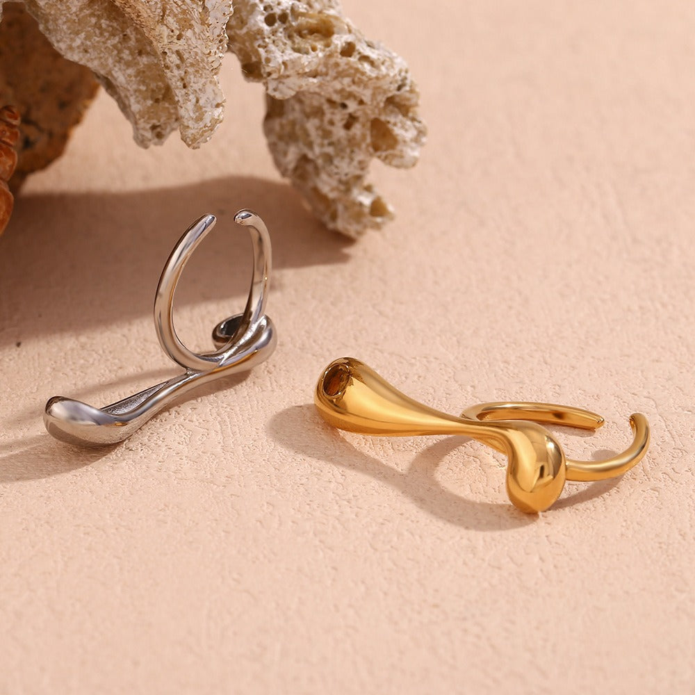 Holly – Offener Ring mit unregelmäßigem Tropfen