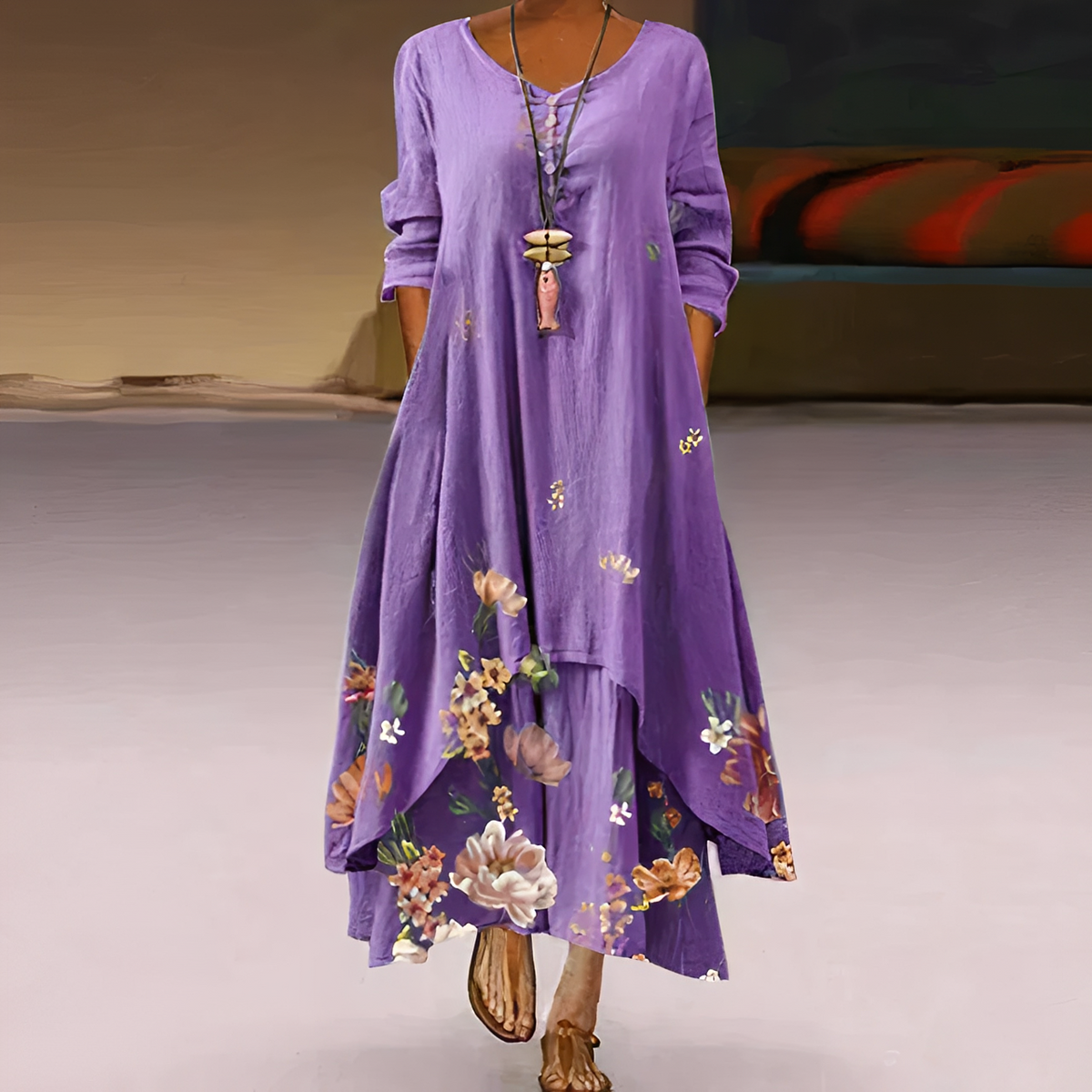 Kalin - Elegantes Kleid mit unregelmäßigem Saum für Frauen