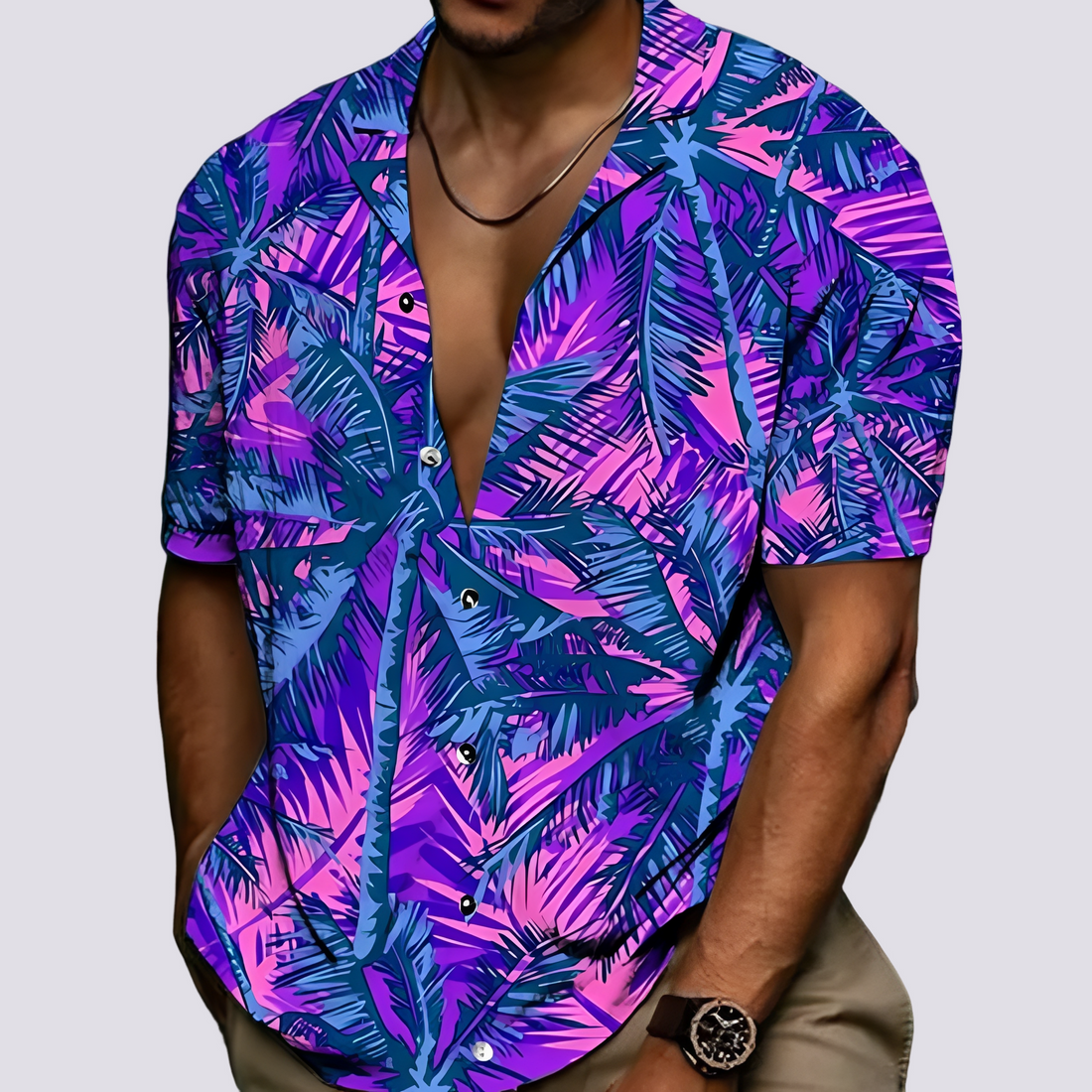 Philip - Chic Hemd mit hawaiianischem Muster für Männer