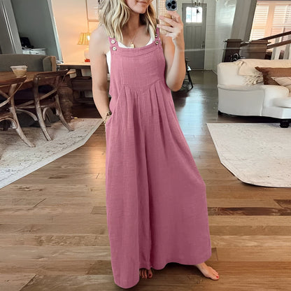 Chloe - Eleganter Overall mit weiten Beinen für Frauen